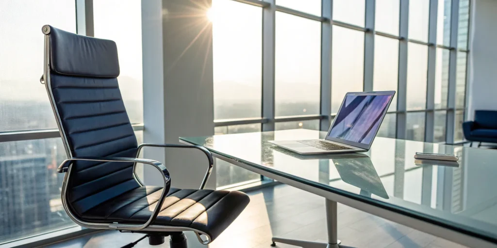 Hire a COO quickly. Executive office setup with laptop.