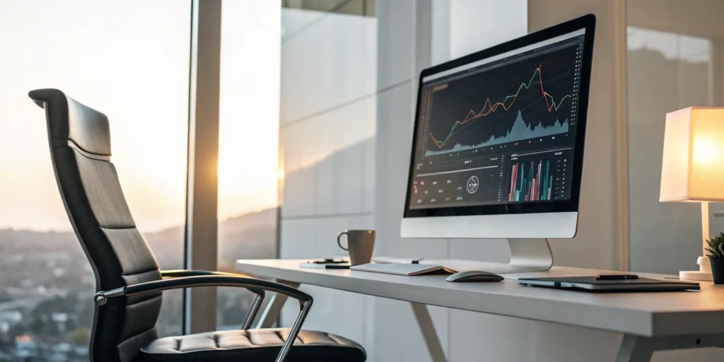 Recruiters analyzing data on a computer to hire a top data scientist.