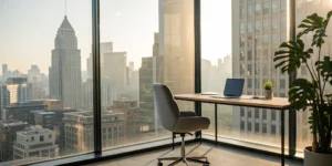 A modern office desk setup for a new professional hired through IT staff augmentation.