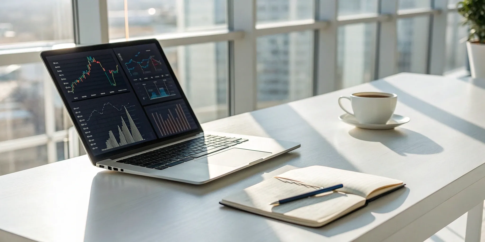 Laptop on a desk showing hiring analytics for scalable hiring solutions.