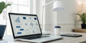 Reviewing an AI engineer staffing agency's candidate analytics on a laptop screen.