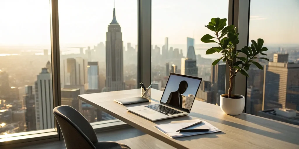 A consultative staffing agency planning workforce strategy in a modern high-rise office.